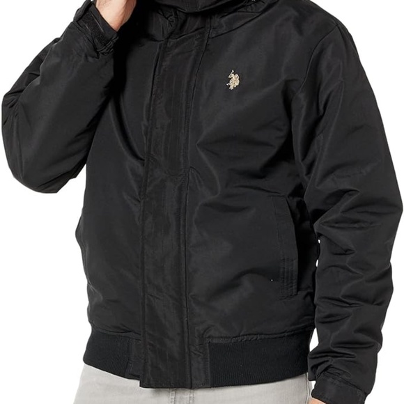 U.S. Polo Assn. Faux Fur Hooded Short Snorkel Jacket - Picture 1 of 7